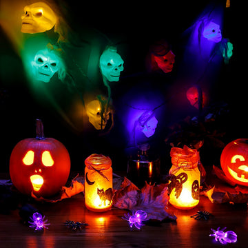 Battery Powered Halloween Ghost Skull Lights
